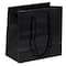 JAM Paper Small Black Glossy Square Gift Bags, 100ct.